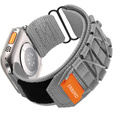 Pasek Nylonowy ERBORD Runner do Apple Watch 1/2/3/4/5/6/7/8/9/10/11/SE Ultra 1/2/3 42/44/45/46/49mm, Szary