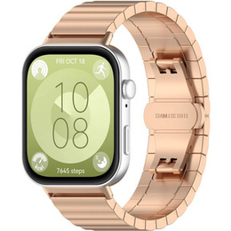 Stalowa Bransoleta do Huawei Watch Fit 4 / 4 Pro / 3, Różowa
