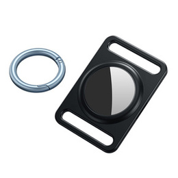 Etui do Apple AirTag, aluminiowe, z karabińczykiem, czarne