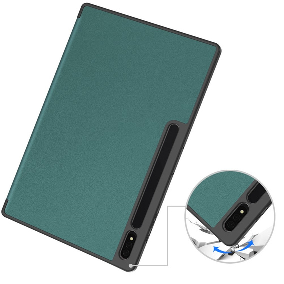 Etui do Samsung Galaxy Tab S10 Ultra, Smartcase z miejscem na rysik, zielone