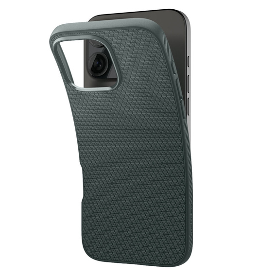 Etui Spigen do iPhone 16 Pro, Liquid Air, zielone + Szkło hartowane