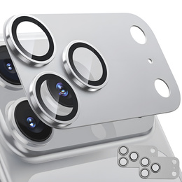 2x Szkło hartowane ERBORD na wyspę aparatów do iPhone 17 Pro, srebrne