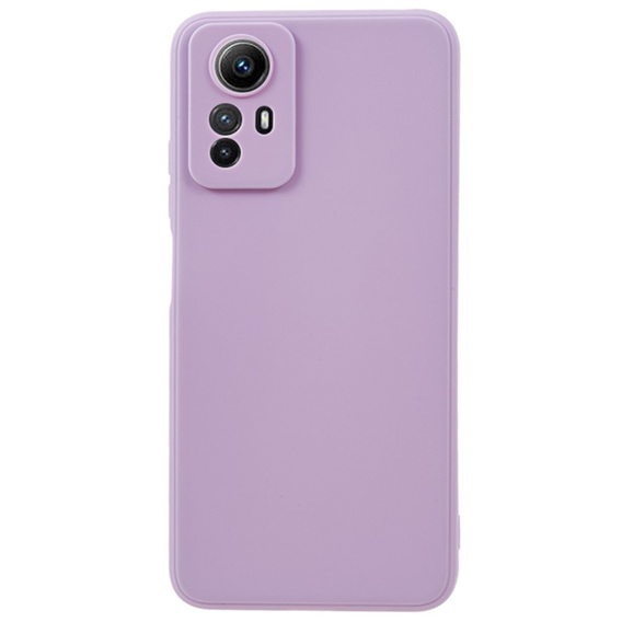Zestaw Etui do Xiaomi Redmi Note 12S, Silicone Lite, fioletowe + szkło