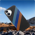 Etui do iPhone 16 Plus, Carbon Fiber MagSafe, granatowe