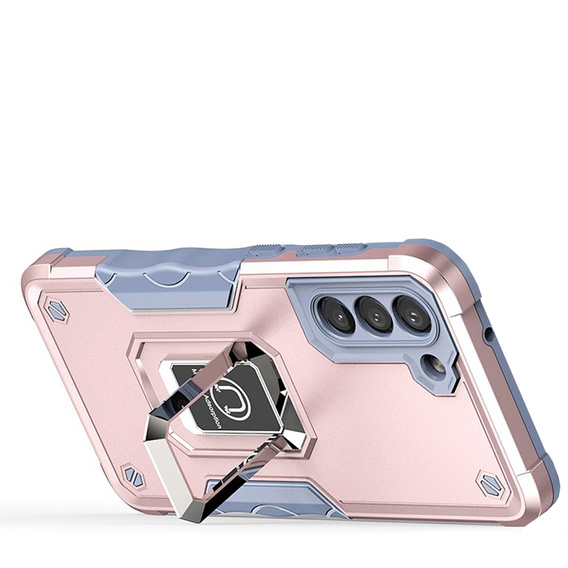Etui do Samsung Galaxy S21 FE, Dual-Layer Armor, jasnoróżowe