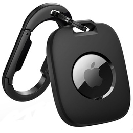 Etui ochronne SURITCH z karabińczykiem do Apple AirTag – czarne