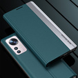 Etui z klapką do Xiaomi 12 Pro, Side Magnetic, zielone