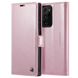 Etui z klapką CASEME do Samsung Galaxy Note 20 Ultra, Waxy Textured, różowe