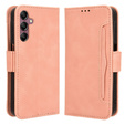 Etui z klapką do Samsung Galaxy A15 4G / 5G, Card Slot, różowe