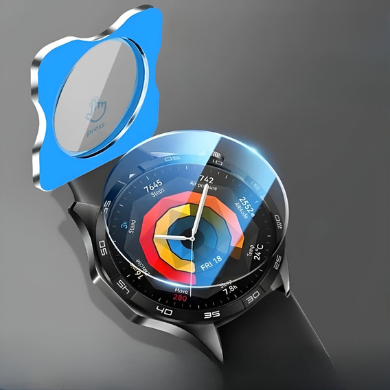 2x Szkło Hartowane ERBORD do Huawei Watch GT 5 46mm, z ramką do montażu