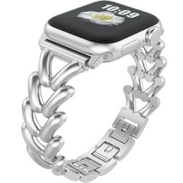 Bransoleta do Apple Watch 1/2/3/4/5/6/7/8/9/10/11/SE Ultra 1/2/3 42/44/45/46/49mm, Srebrna