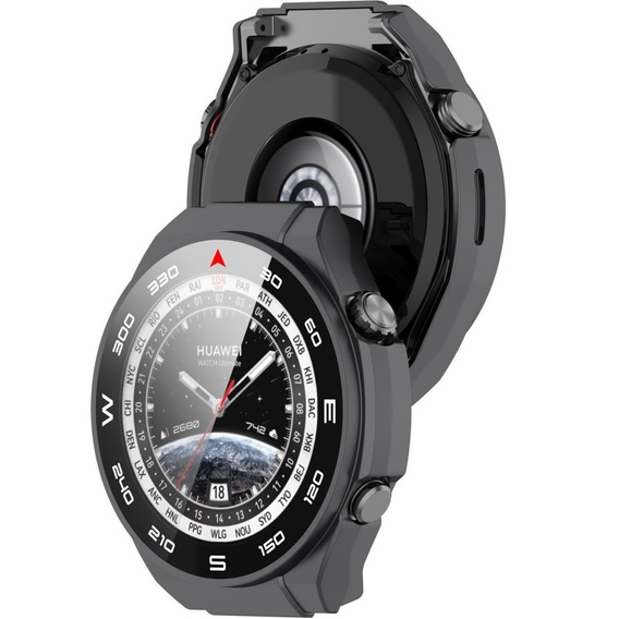 2w1 Etui + Szkło Hartowane do Huawei Watch Ultimate, Szare