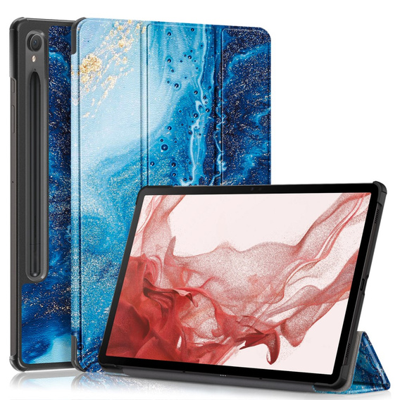 Etui do Samsung Galaxy Tab S9, Smartcase Hybrid z miejscem na rysik, sea wave