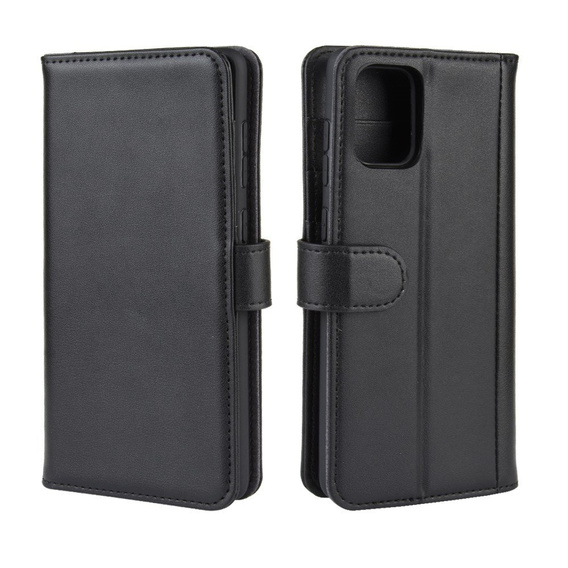 Etui z klapką do Samsung Galaxy A51, Leather Flexi Book, czarne