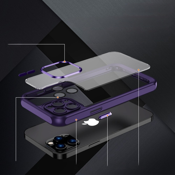 Etui do iPhone 12 Pro, ERBORD Impact Guard, ciemnofioletowe