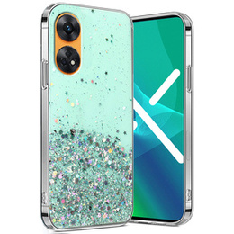 Etui do Oppo Reno8 T, Glittery, zielone