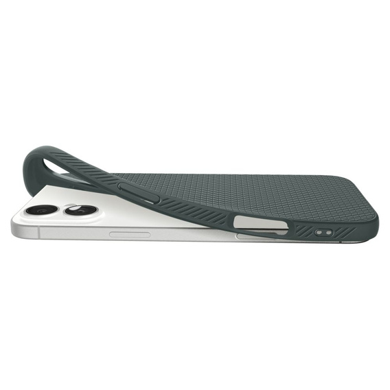 Etui Spigen Liquid Air do iPhone 16 – kolor Abyss Green + Szkło Hartowane 9H