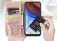 Etui z klapką do Oppo Reno 13F / Oppo Reno 13FS, Butterfly, różowe rose gold