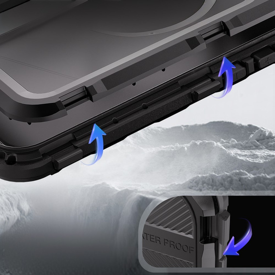 Etui Wodoszczelne IP68 do iPhone 16 Pro, SHELLBOX MagSafe, do pływania