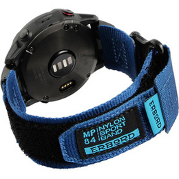 Pasek Nylonowy ERBORD MP84 Quickfit do Garmin Fenix 5X/6X/6X PRO/7X, Niebieski, Rozmiar S/M
