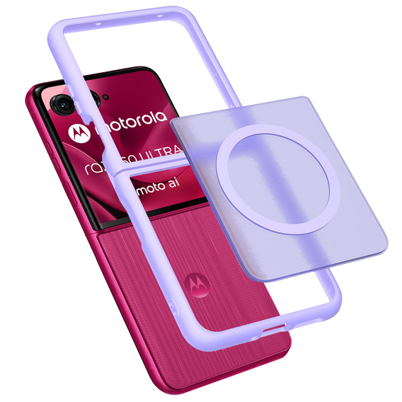 Etui Hybrid MagSafe do Motorola Razr 60 Ultra – fioletowe