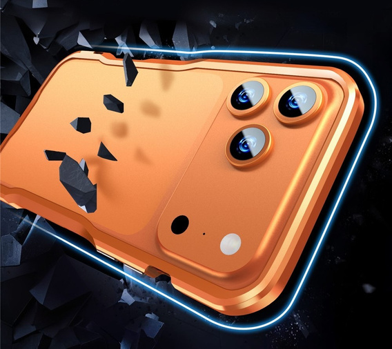 Etui LUPHIE do iPhone 17 Pro, Armor Bumper, pomarańczowe