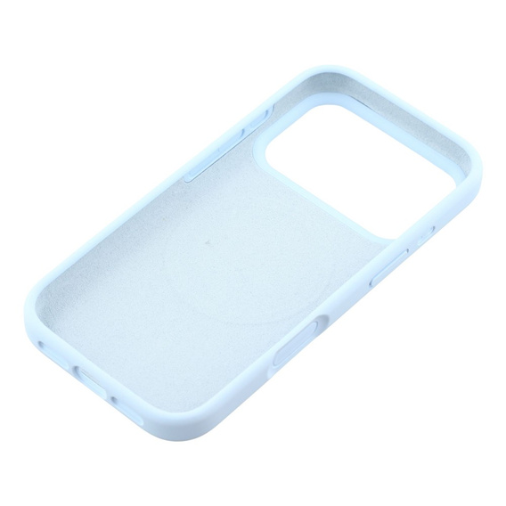 Etui silikonowe do iPhone 17 Pro Max - kompatybilne z MagSafe, antywstrząsowe, niebieskie