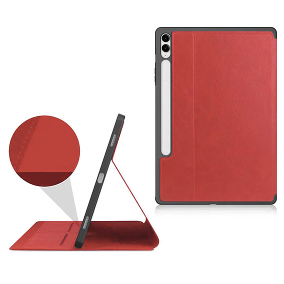 Etui do Samsung Galaxy Tab S9 FE+ Plus, Smartcase, z miejscem na rysik, Czerwone