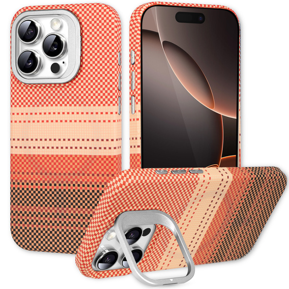 Etui do iPhone 16 Pro Max, Frame Kickstand, do MagSafe, Sunset Orange