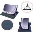 Etui do Samsung Galaxy Tab A9+, Obrotowe 360, granatowe