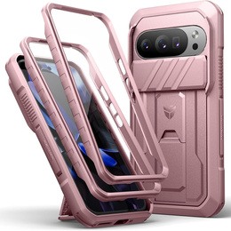 Etui pancerne do Google Pixel 10 / 10 Pro, Dexnor Full Body (Two Frames), różowe