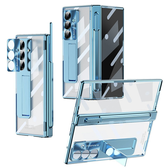 Etui do Samsung Galaxy Z Fold7 5G, z podstawką, niebieskie