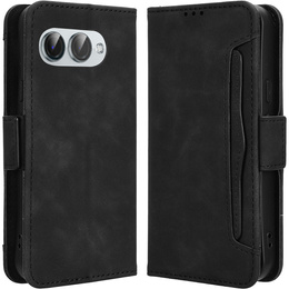 Etui z klapką do T Phone 3 5G, Card Slot, czarne