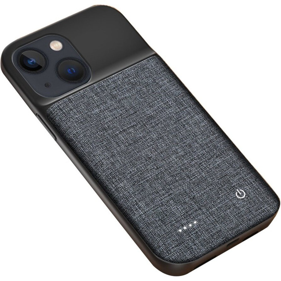 Etui z Baterią 6800mAh do iPhone 13, Oxford Cloth, Czarne