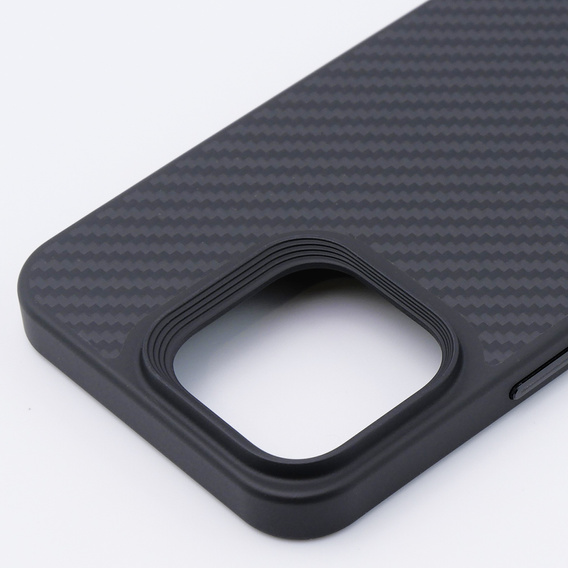 Etui do iPhone 15 Pro Max, Aramid Carbon Fiber, czarne