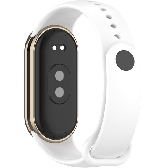 Pasek Silikonowy do Xiaomi Smart Band 10 / 9 / 8, Biały