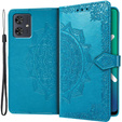 Etui z klapką do Motorola Moto G54 5G, Mandala, niebieskie