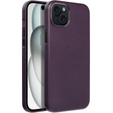 Etui Leather Mag Cover do iPhone 15 Plus, fioletowe