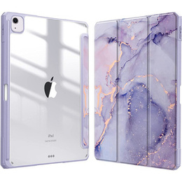 Etui do iPad Air 11" 2025/2024 (7/6 gen.), Smartcase Hybrid, z miejscem na rysik, Marble fioletowe