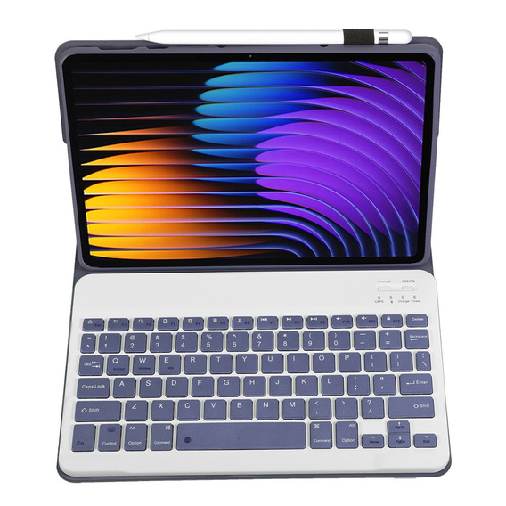 Etui z klawiaturą bluetooth do Xiaomi Pad 7 / 7 Pro, Fioletowe