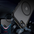 Etui do iPhone 7/8/SE 2020/SE 2022, do MagSafe, Hybrid Case Matte, czarne + Szkło hartowane