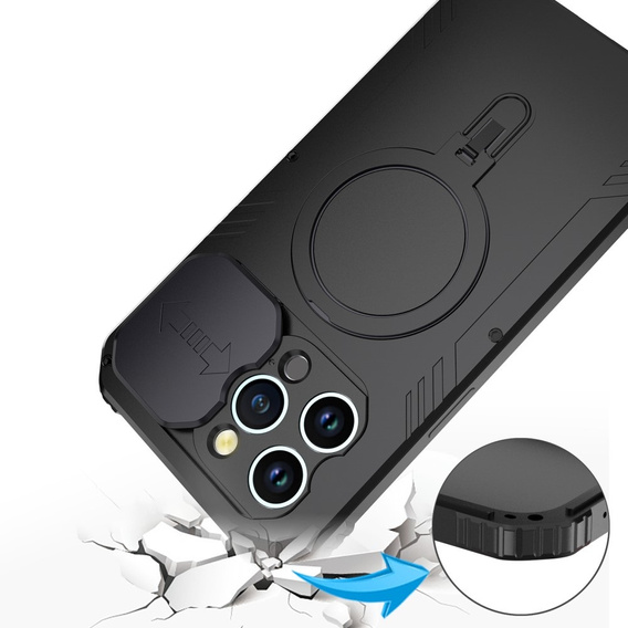 Etui do iPhone 15 Pro, DefenderMag, czarne