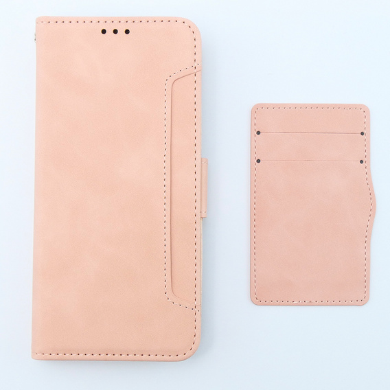 Etui z klapką do Xiaomi 13T / 13T Pro, Card Slot, różowe