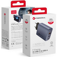 Forcell Ładowarka Sieciowa USB-A / 2x USB-C 3A GaN 65W PD QC 4.0, szara