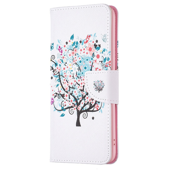 Etui z klapką do OPPO A57 / A57s, Wallet, Colorful Tree białe