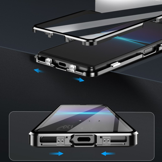 Etui Magnetic Glass do Sony Xperia 1 VI, czarne