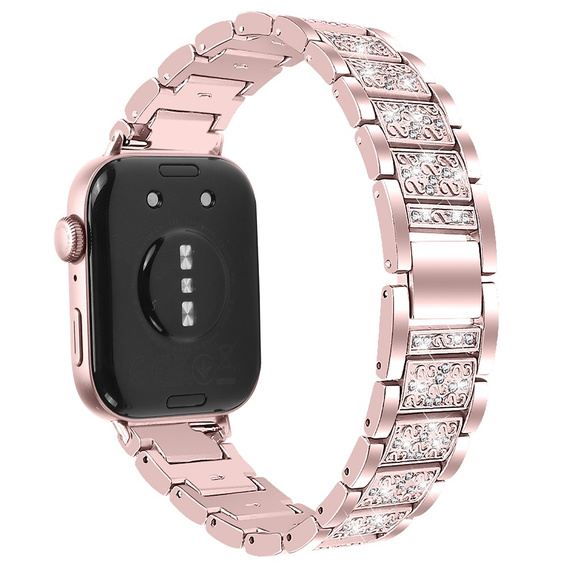 Bransoleta z Diamentami do Huawei Watch Fit 4 / 4 Pro / 3, Różowa