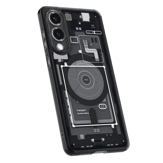 Etui Spigen do Samsung Galaxy S25 Edge,  MagSafe Ultra Hybrid, Zero One, czarne + Szkło Hartowane 9H