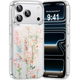Etui do iPhone 17 Pro Max, Laser Flower, do MagSafe, Campanula