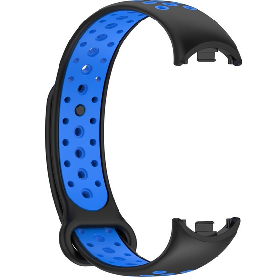 Pasek Silikonowy do Xiaomi Smart Band 10 / 9 / 8, Czarny / Niebieski